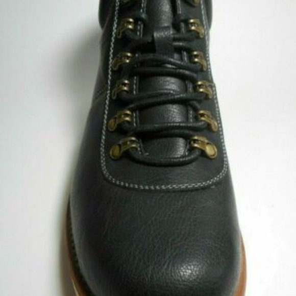 NEW ROUTE 66 Men's Black Tan Lace Up Casual Fashion Chukka Style Boots - Picture 3 of 7